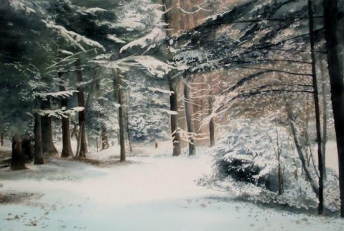Berger Jean-Luc - Sous-bois en dentelles blanches